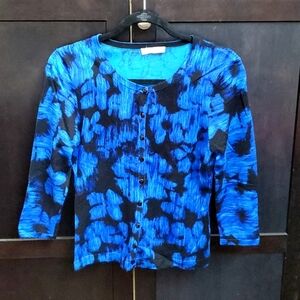 🆕 Blue/black button-up cardigan